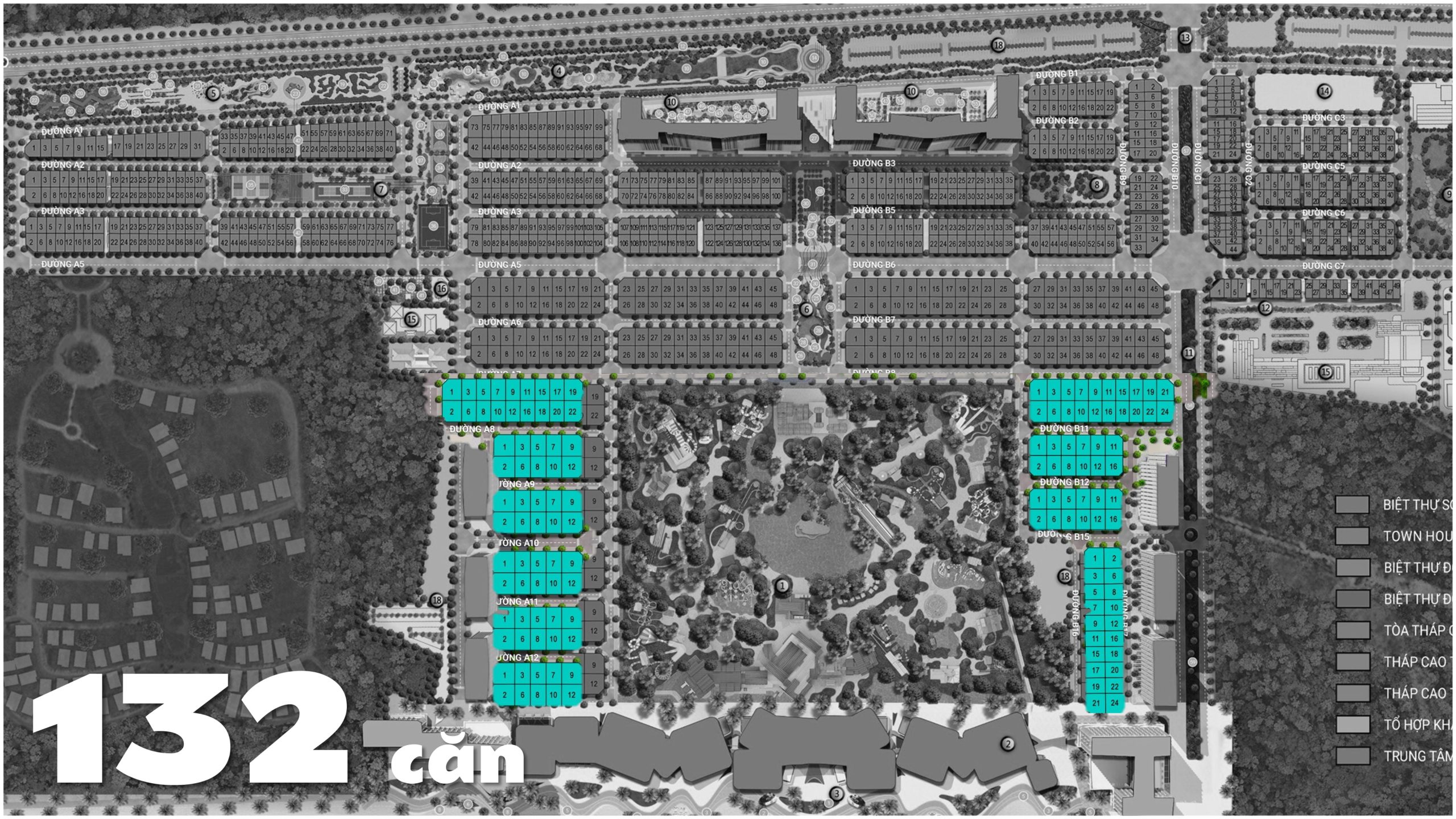 Vị trí, số lượng căn Casa Grand Villa Blanca City