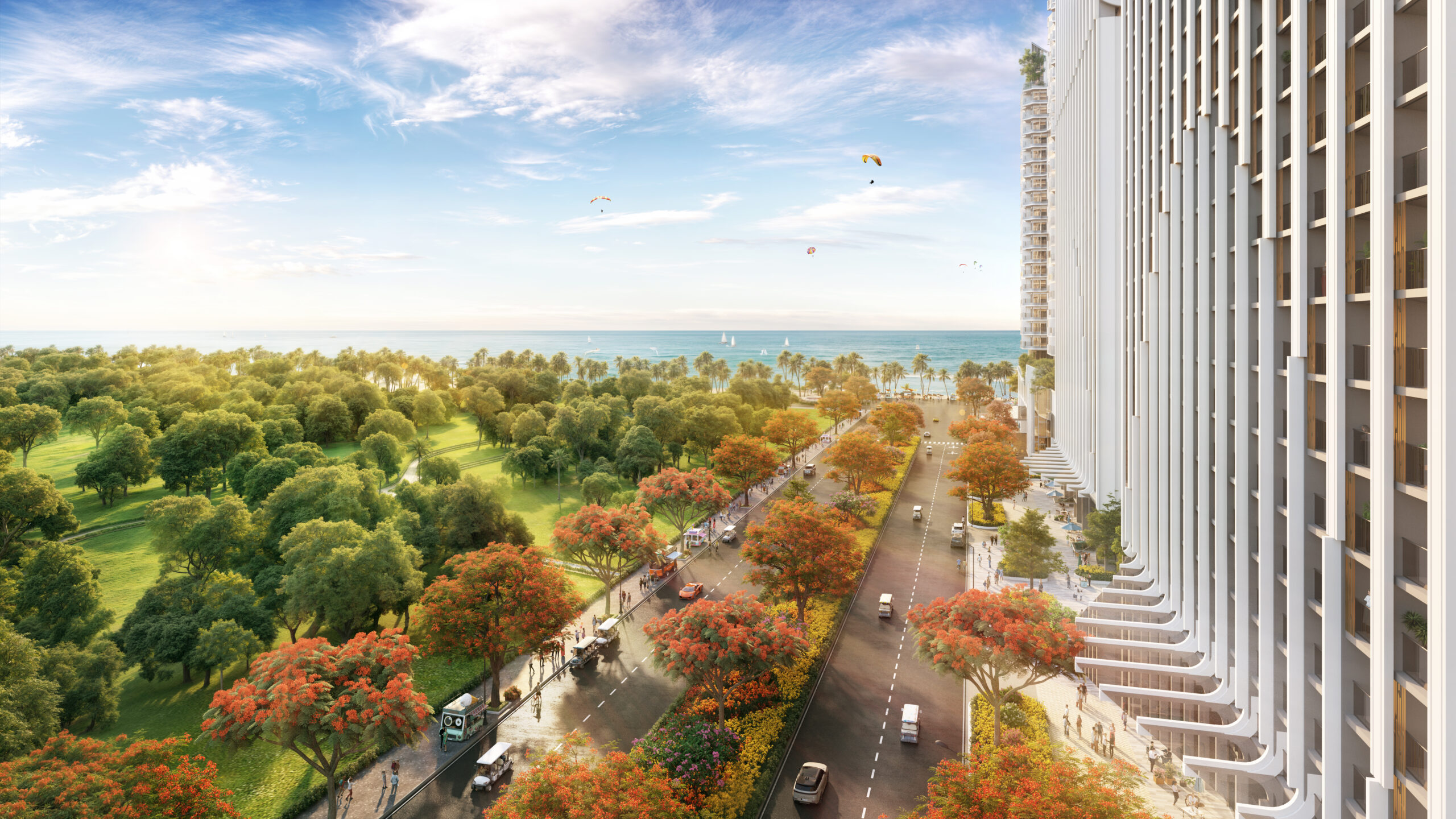 Đại lộ hoa nhìn ra Biển