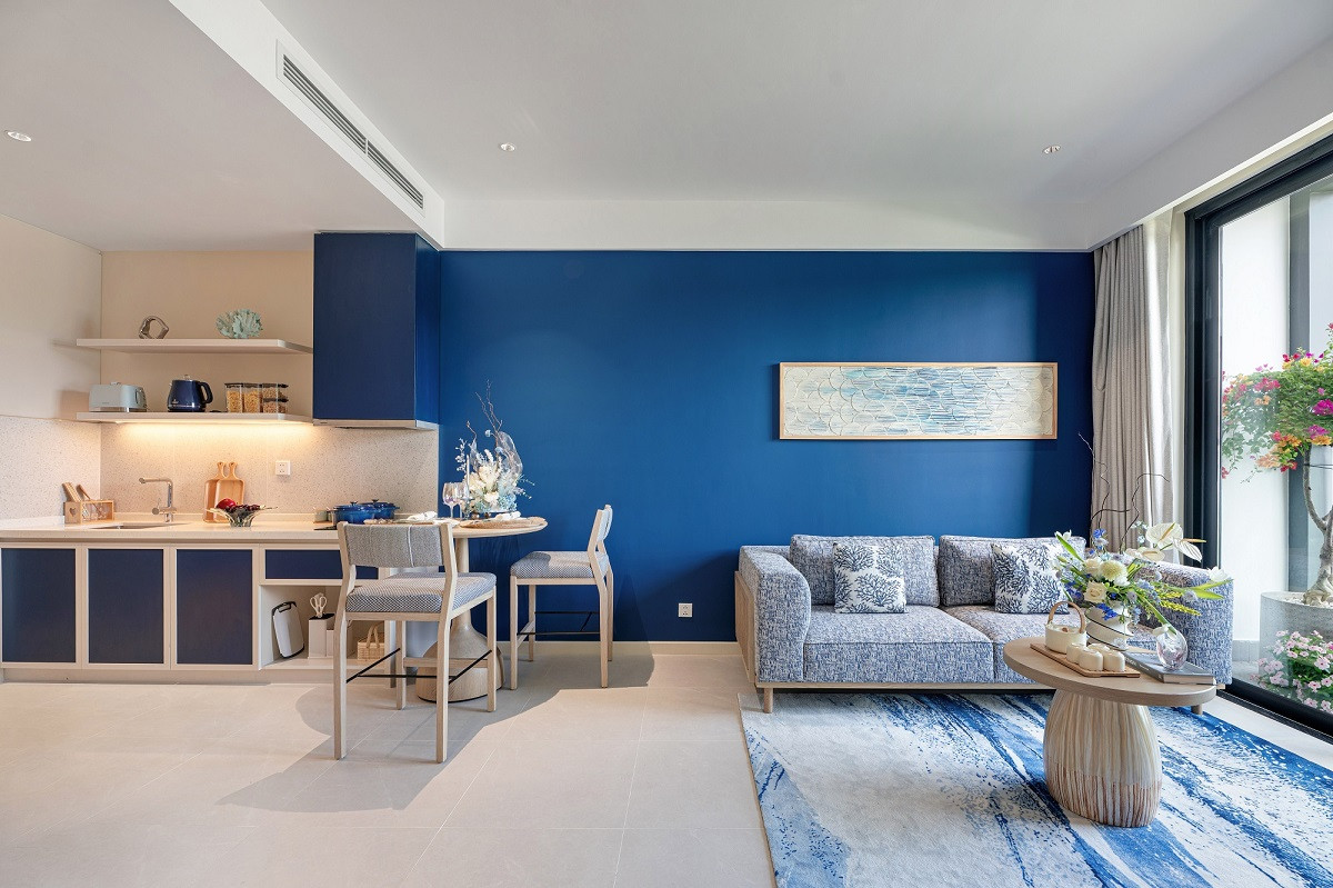 Căn hộ Blanca được bàn giao full nội thất theo tiêu chuẩn quốc tế, thiết kế bởi Ong&Ong (Singapore). Ảnh phối cảnh